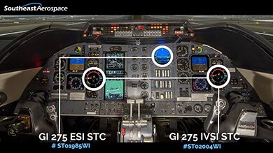 picture of panel with Garmin GI 275 IVSI